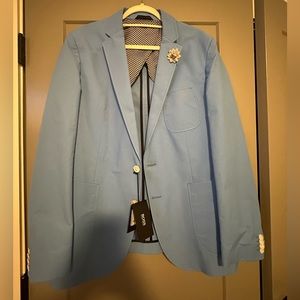 Hugo Boss Light Blue Blazer Jacket - Mens Size 44 Regular NEW WITH TAGS
